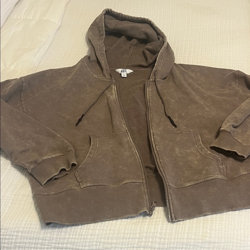 JoyLab Brown Zip-Up Hoodie